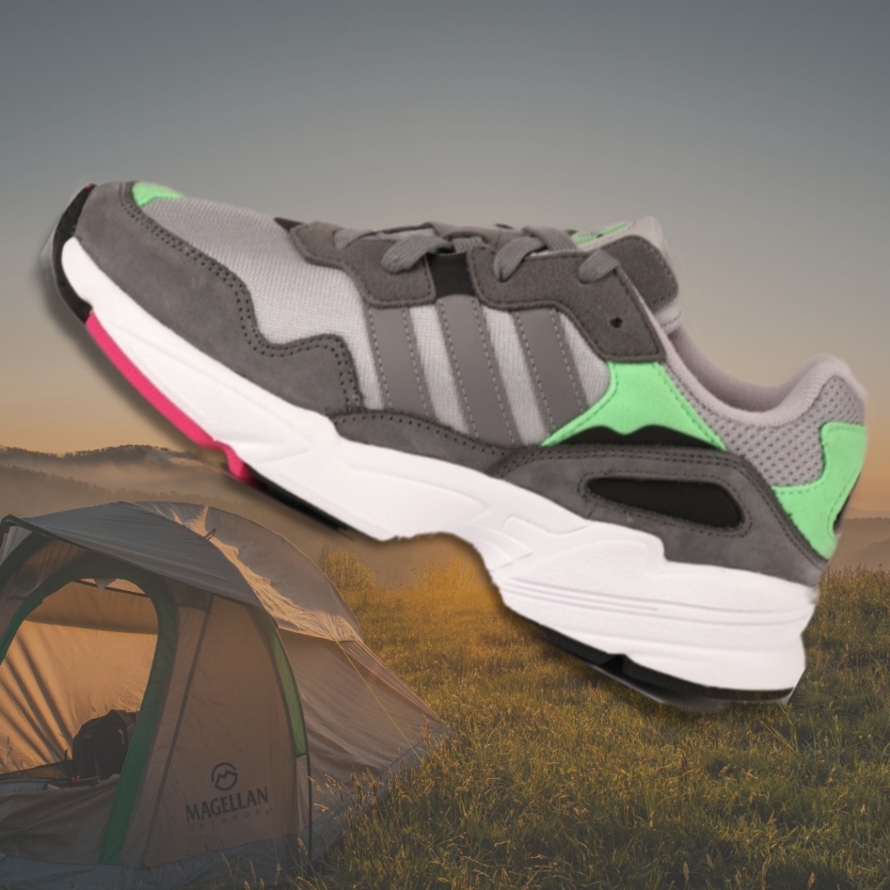 Adidas Yung-96 Grey2 Grey3 Shock Pink Black Green White Men's Size 7